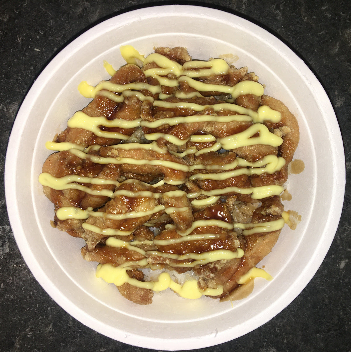 Chicken Karaage with Mayo and Teriyaki Sauces