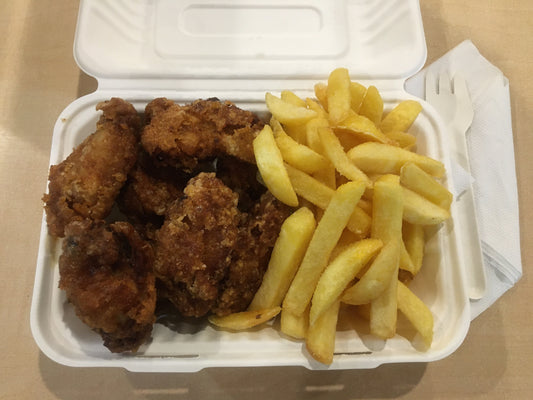Lunch Bowl - Chicken Wings(8) and Chips