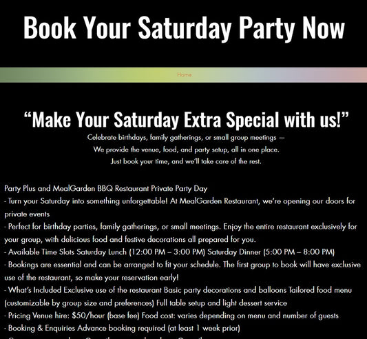 Party Booking